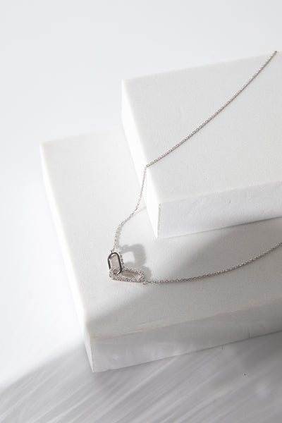 Friendship Chain Link Necklace Silver
